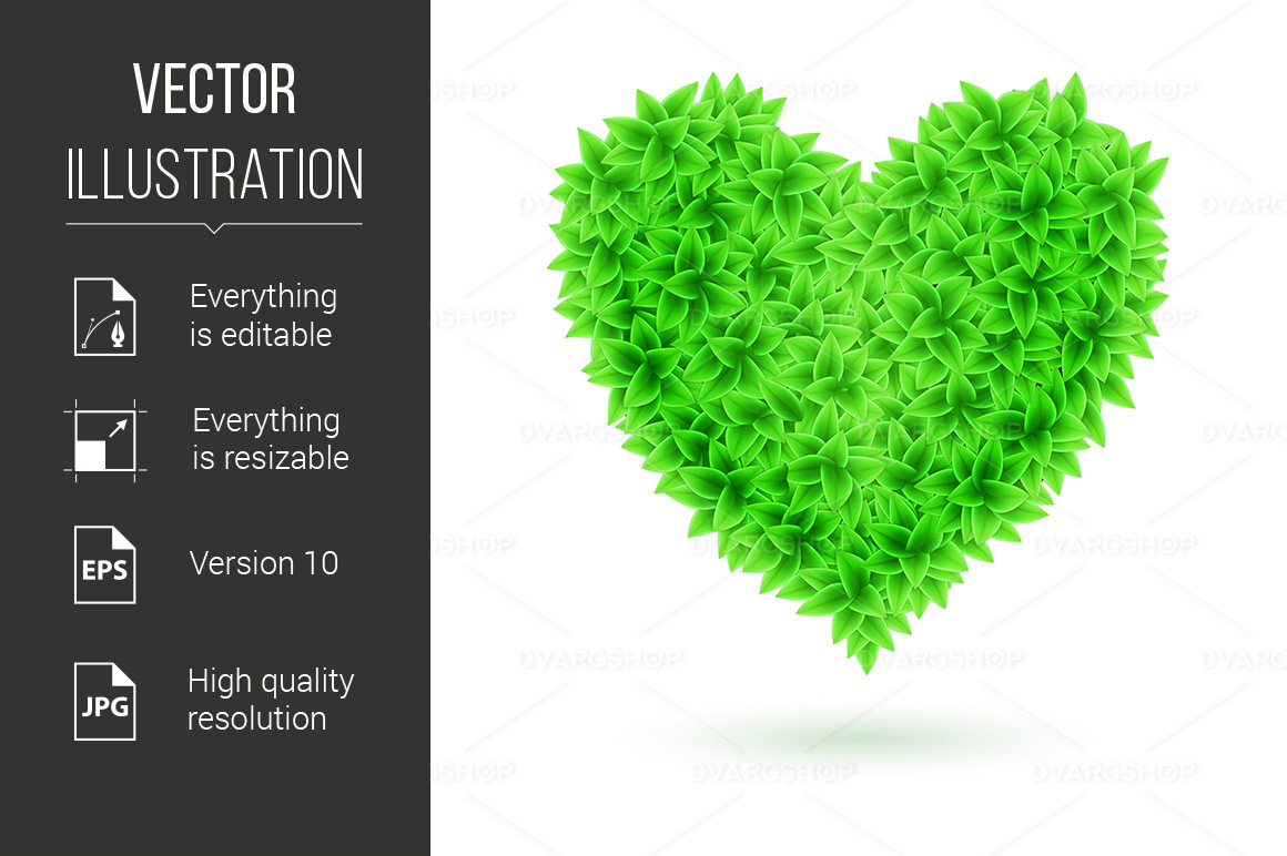 Eco Heart - Vector Image
