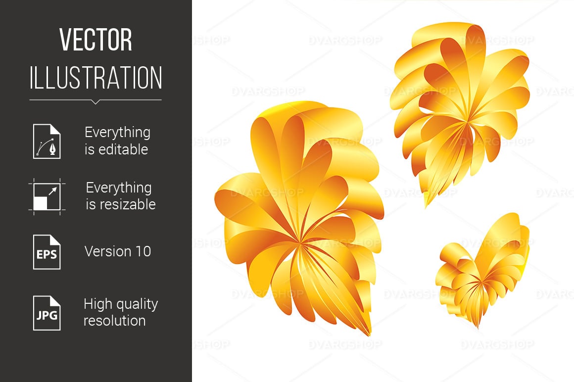 Shape of a Hearts - Vector Image