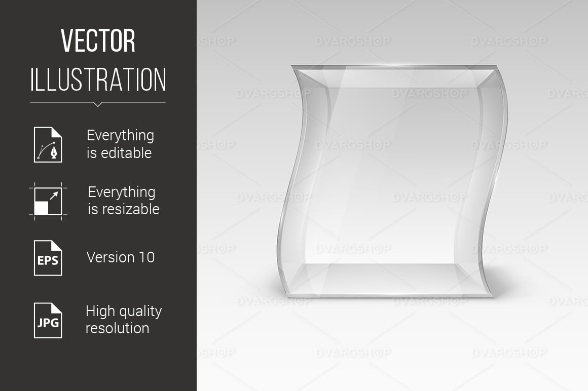 Glass Showcase - Vector Image