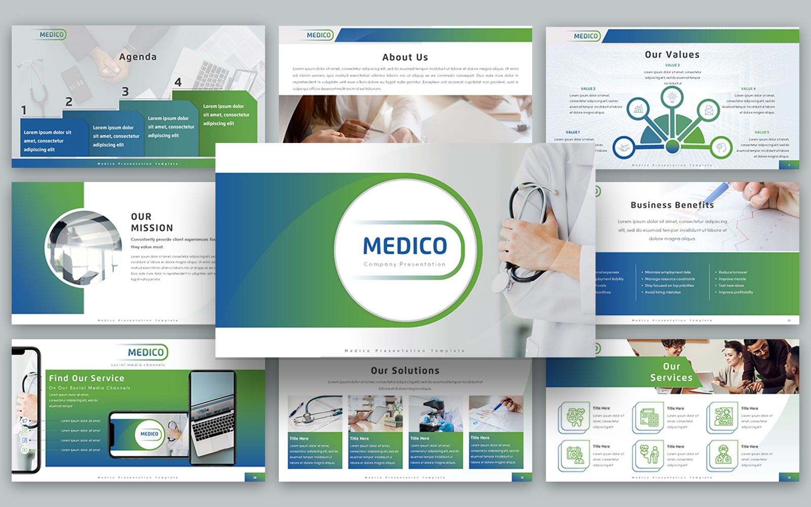 Medico Presentation PowerPoint template