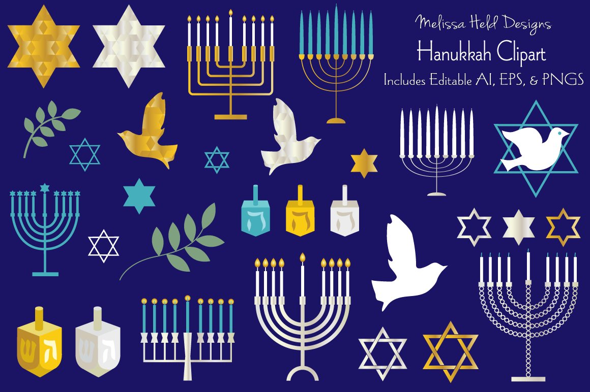 Hanukkah Vector Clipart - Illustration
