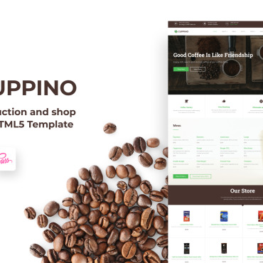 Cafe Coffee Responsive Website Templates 119825