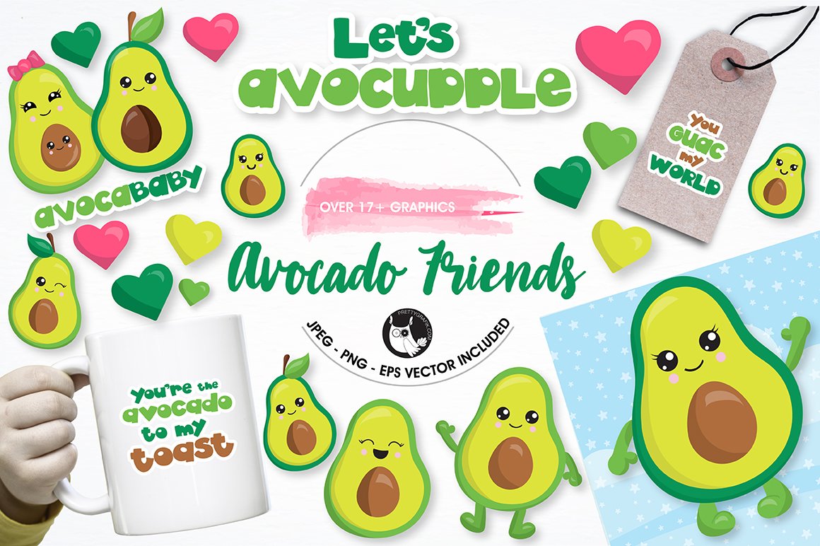 Avocado graphics and illustrations - Vector Image