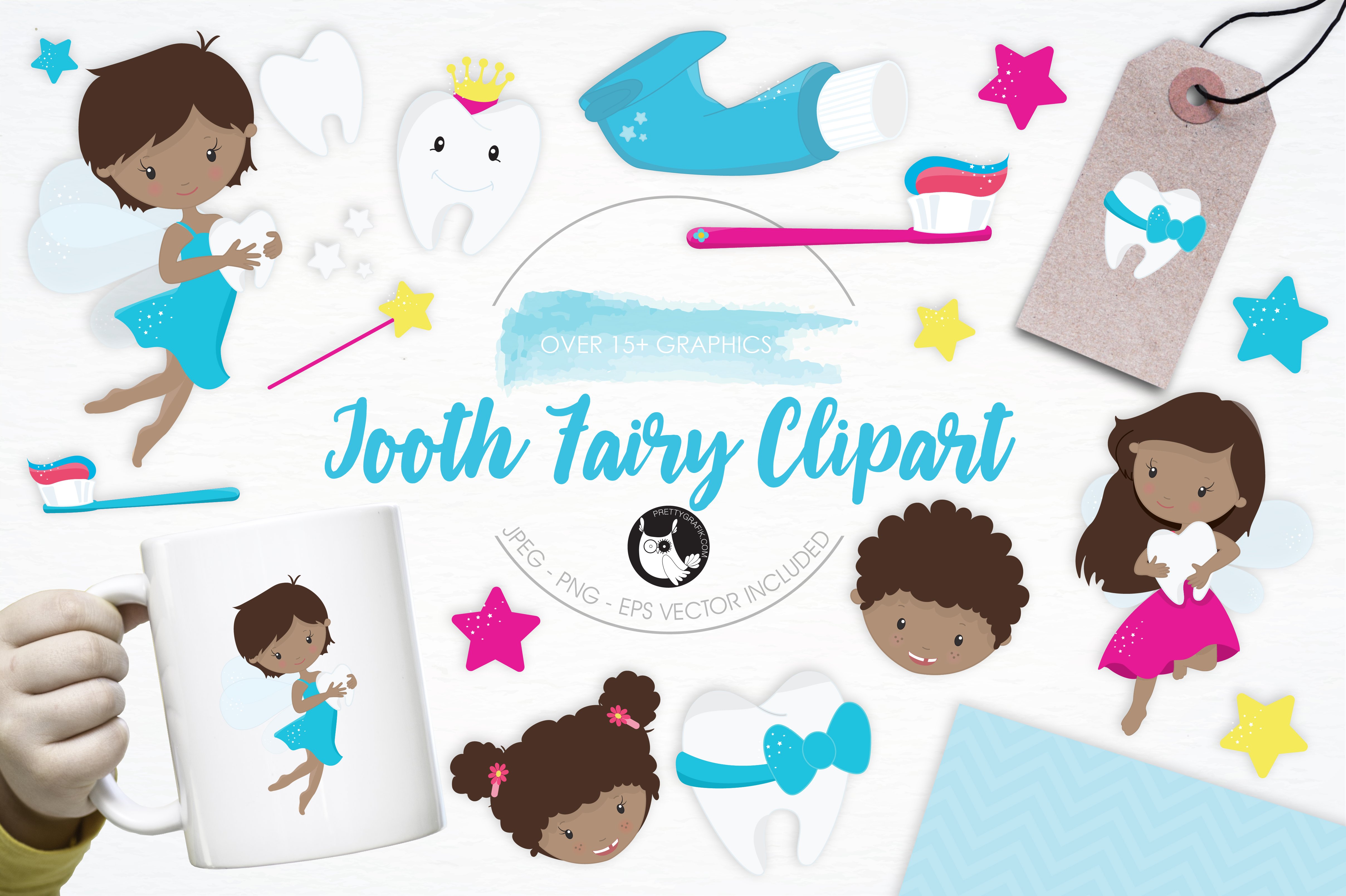 Tooth Fairy Clipart illustrations - Vector Image