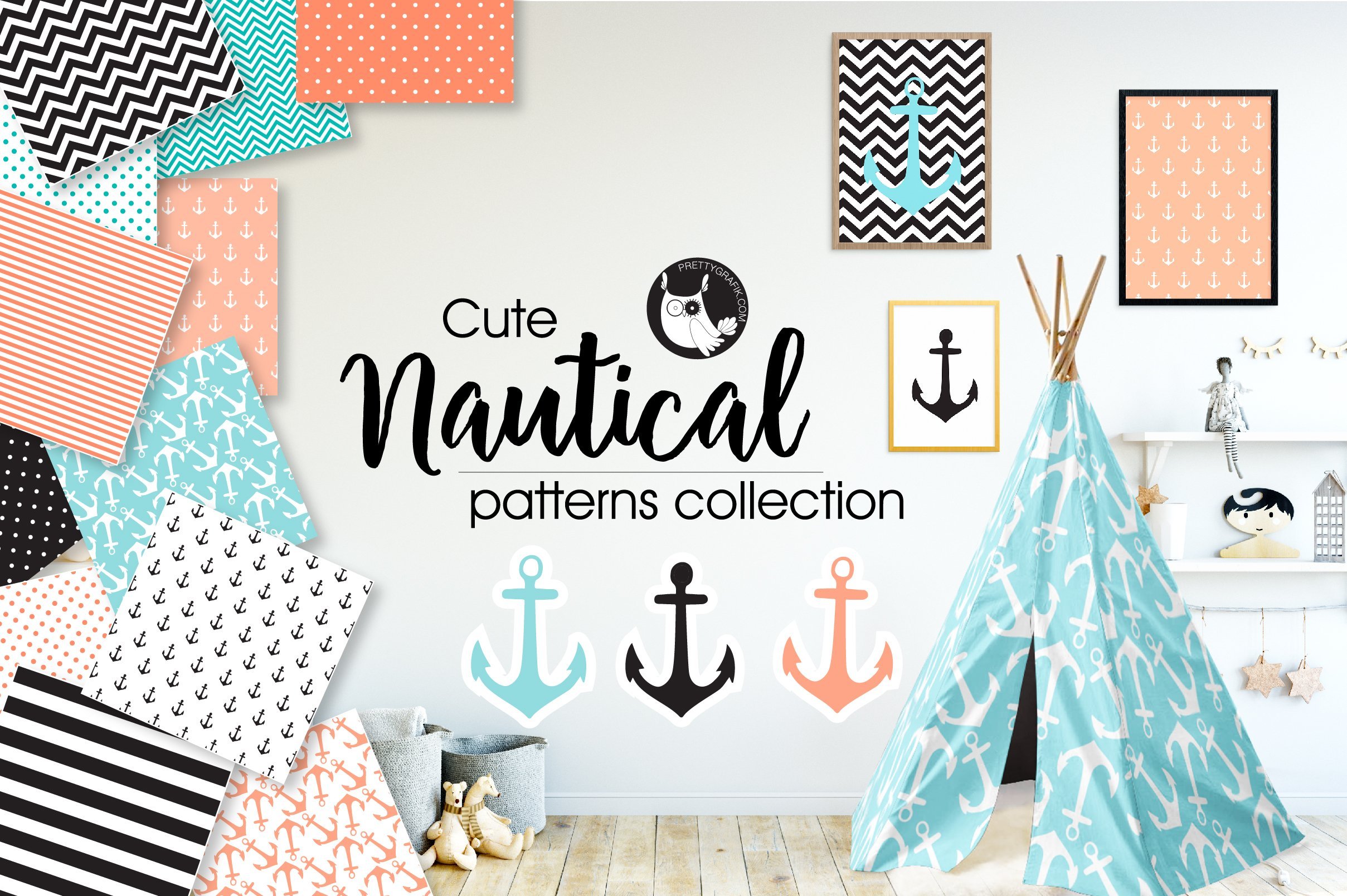 Nautical Patterns collection - Vector Image