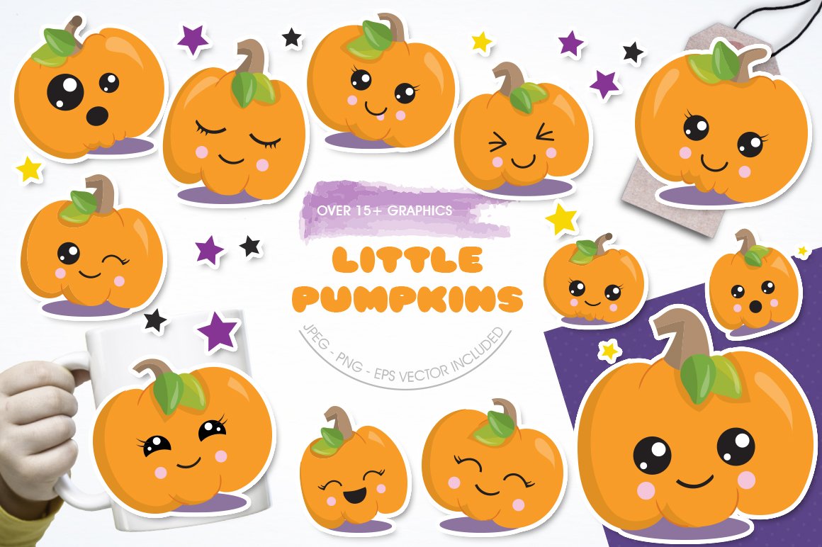 Little Pumpkins - Vector Image