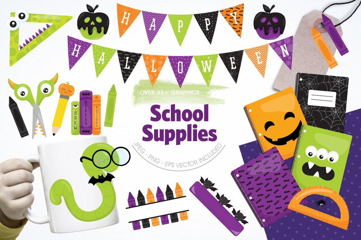 School Supplies - Vector Image
