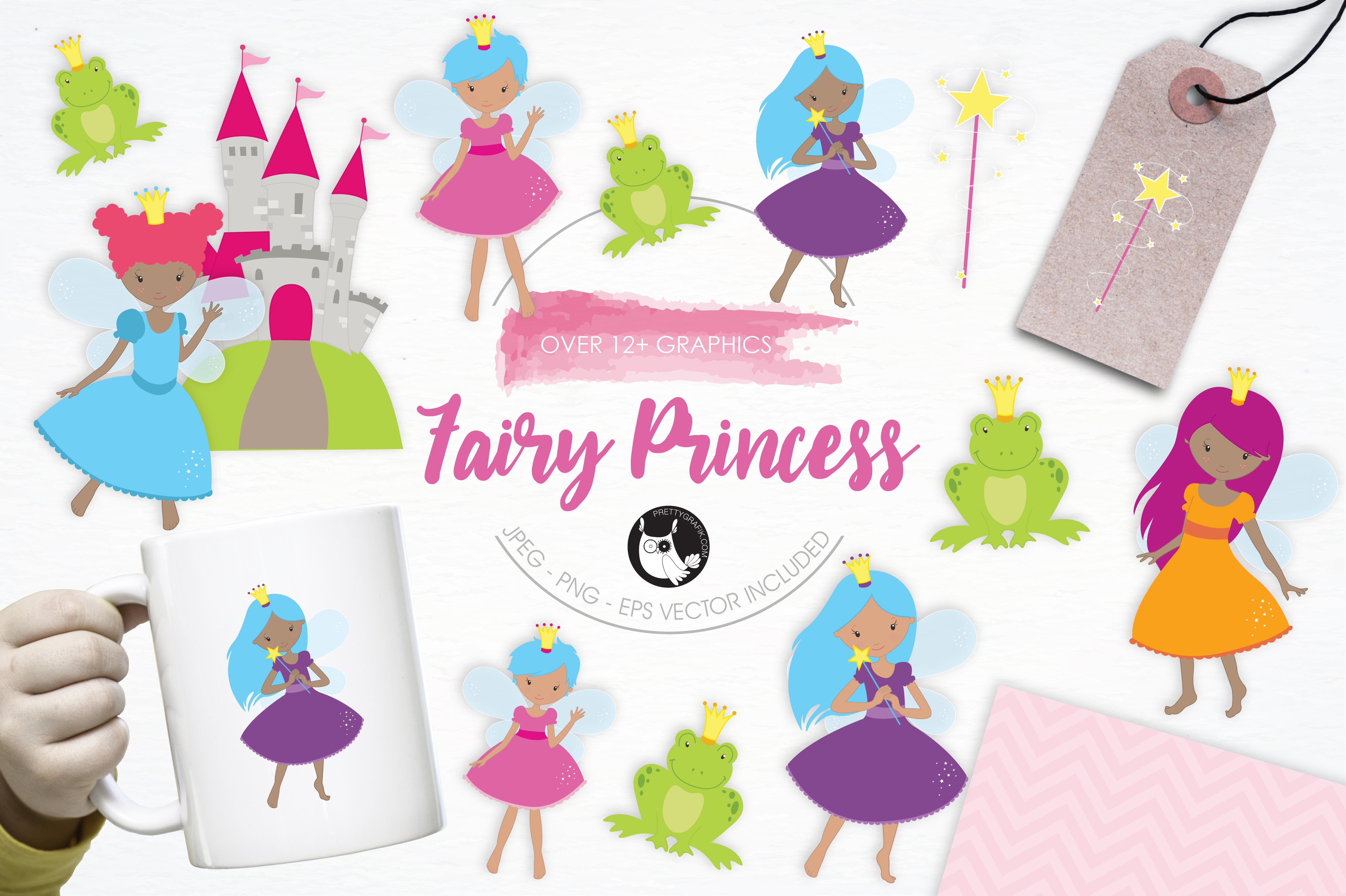 Fairy Princess illustration pack - Vector Image