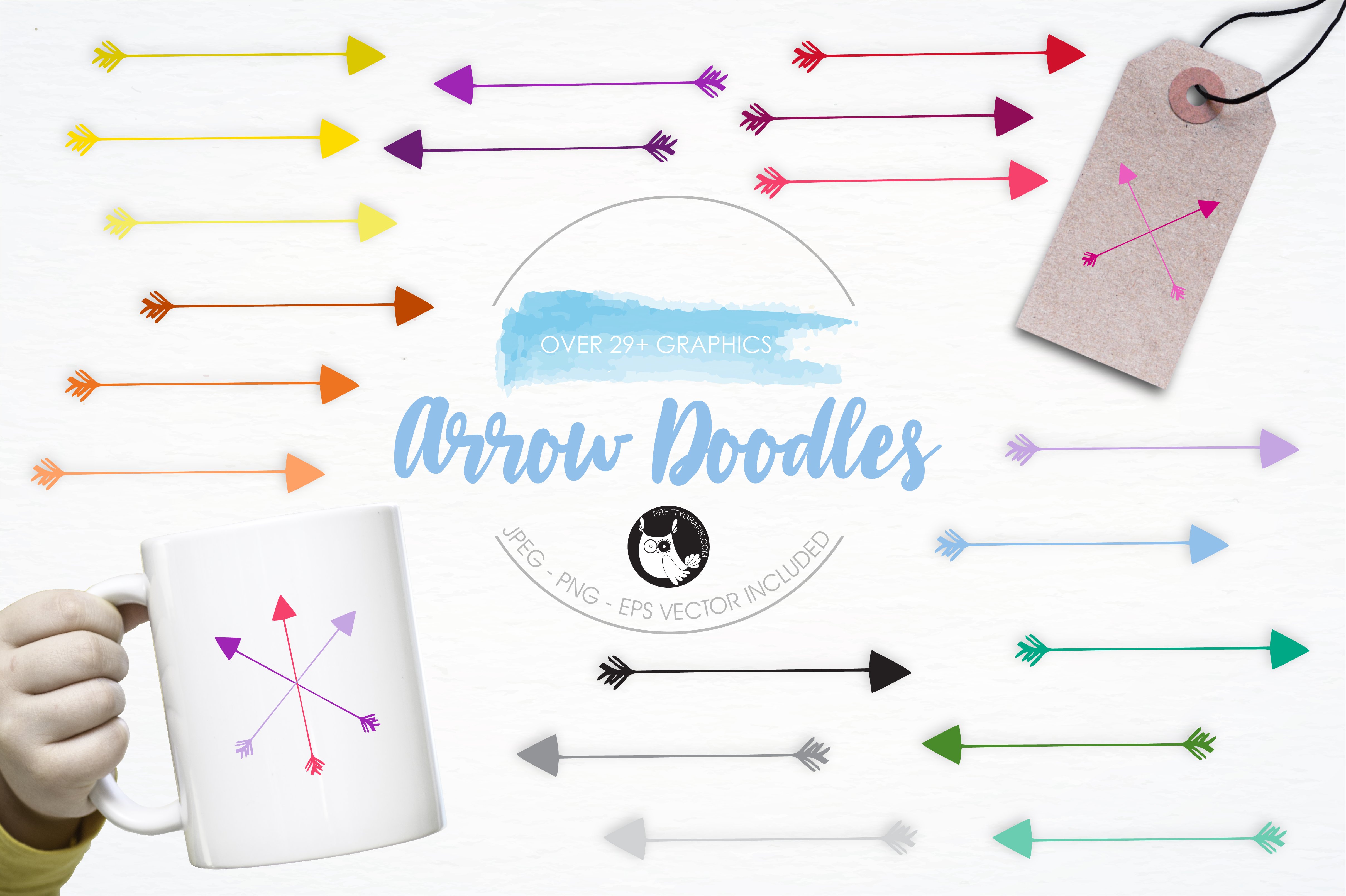 Arrow Doodles illustration pack - Vector Image