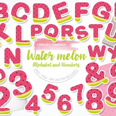 Alphabet Numbers Vectors Templates 119914