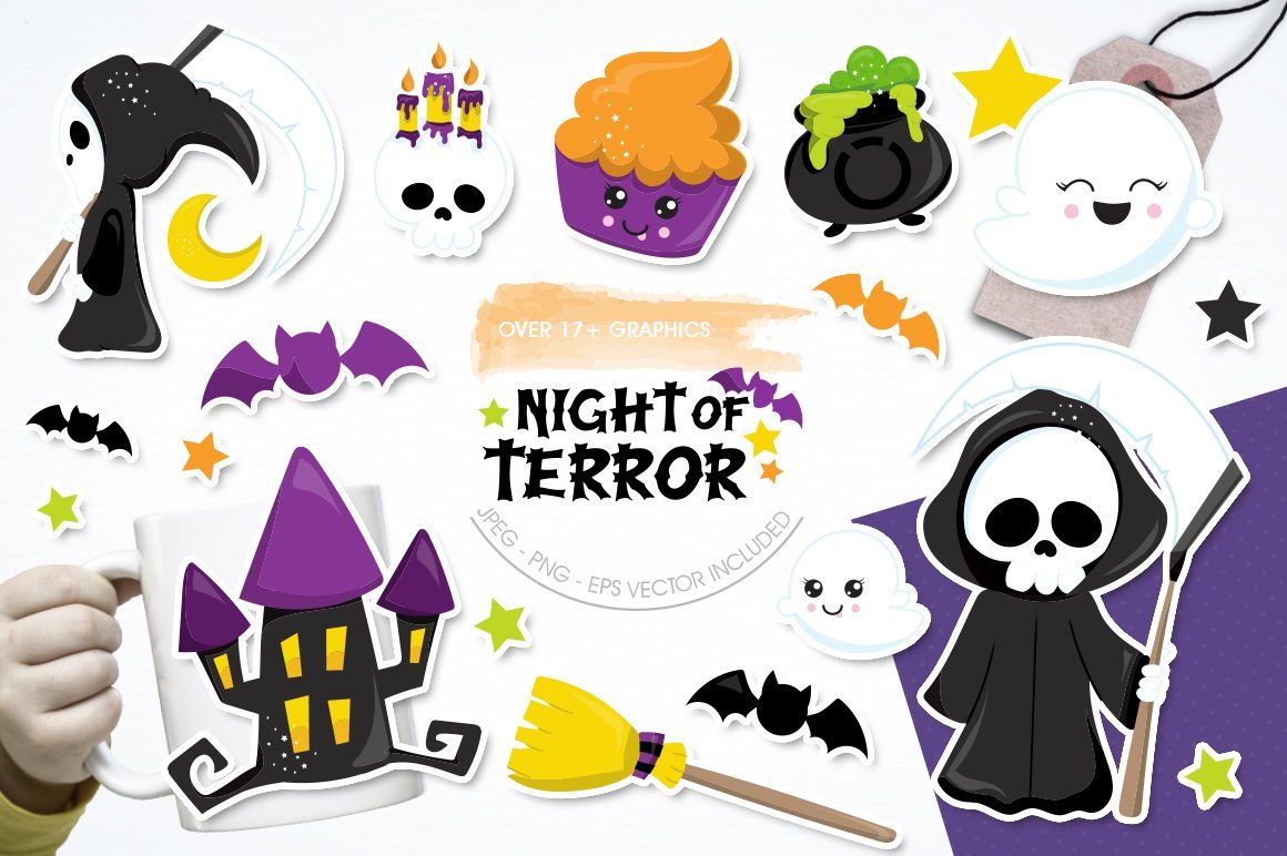 Night of Terror - Vector Image