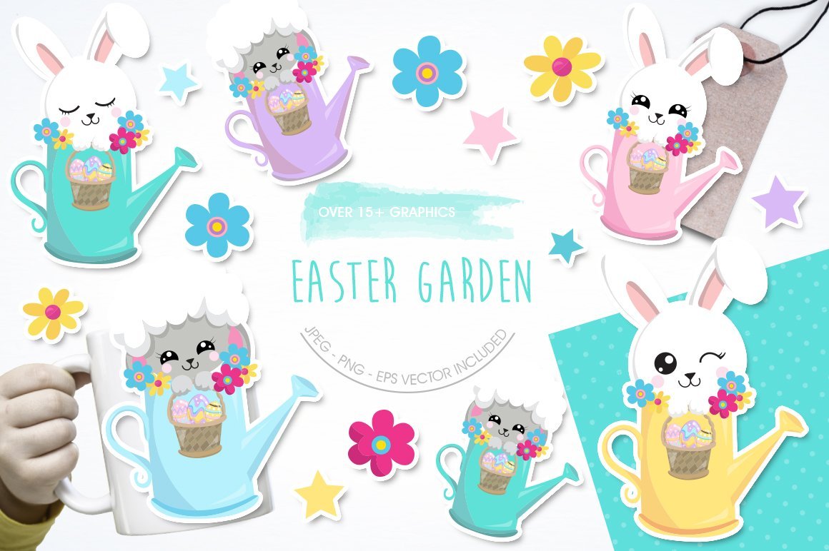 Easter Garden - Vector Image