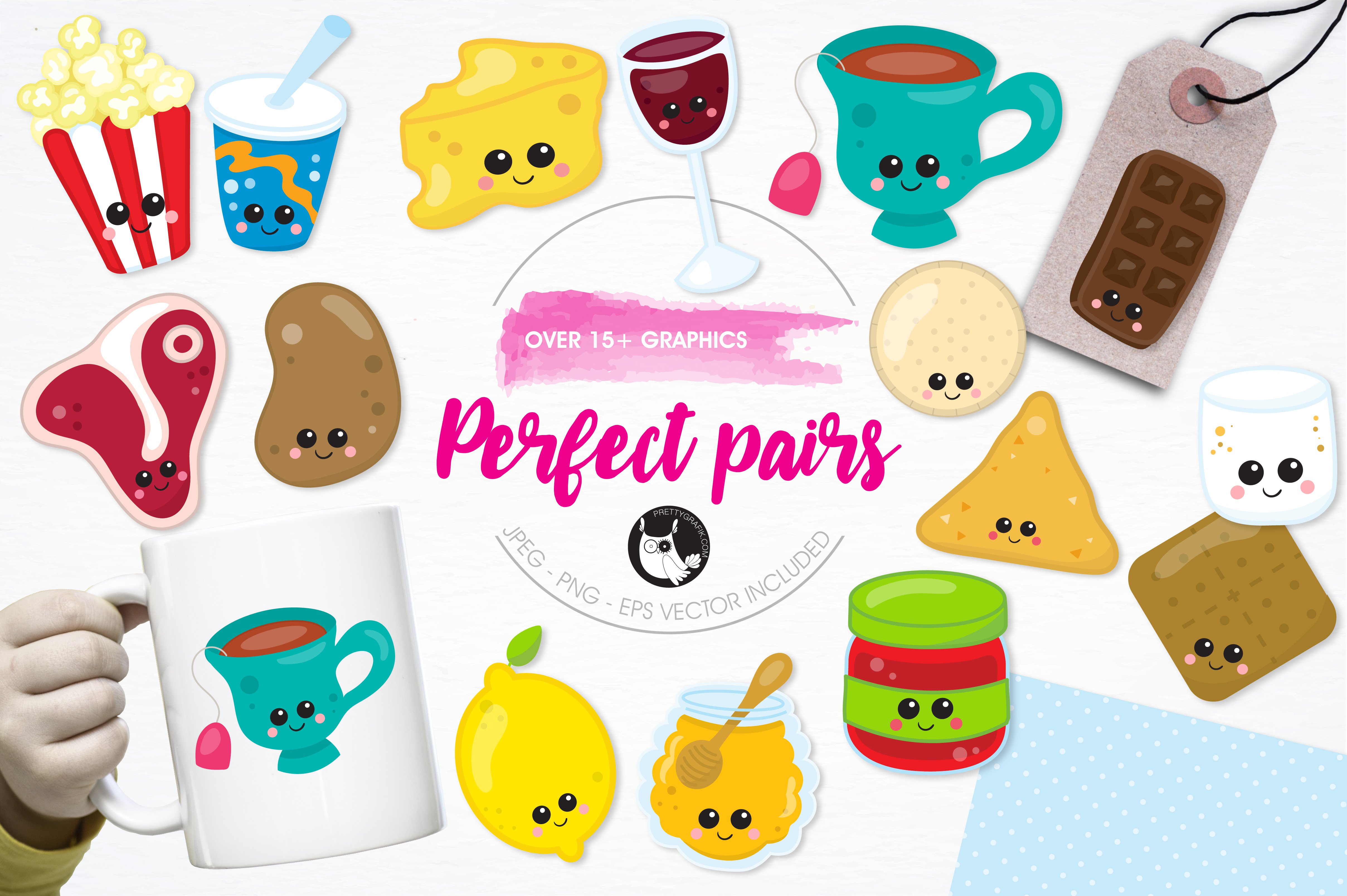 Perfect pairs illustration pack - Vector Image