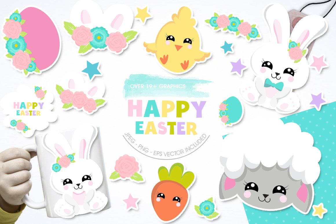 Happy Easter - Vector Image