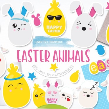 Easter Happy Vectors Templates 119956