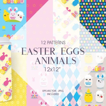 Easter Patterns Vectors Templates 119958