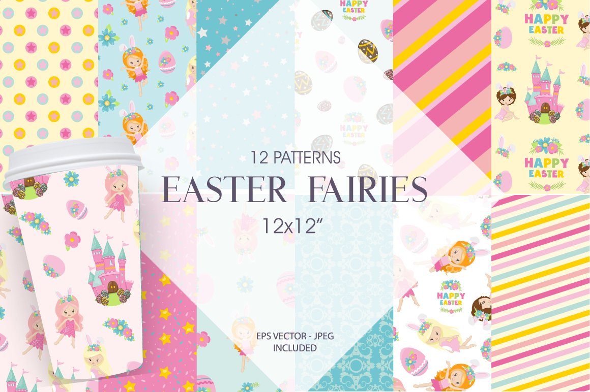 Easter Fairies - Vector Image