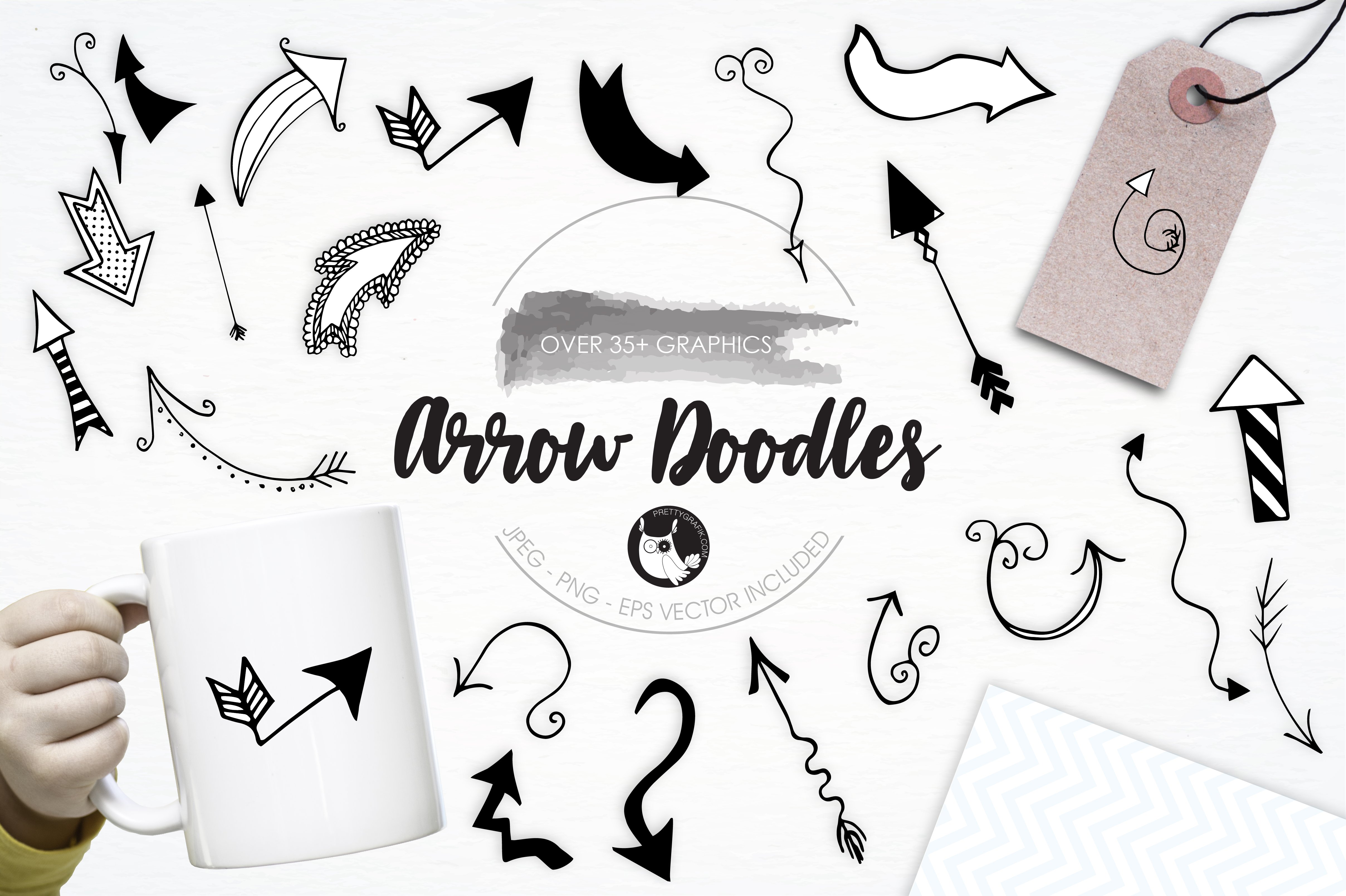 Arrow Doodles illustration pack - Vector Image