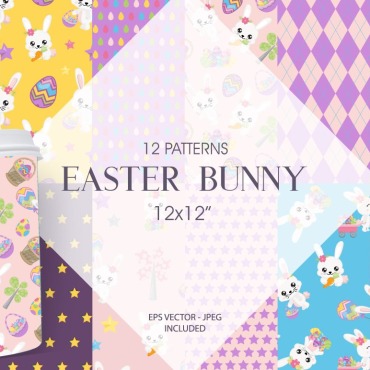 Bunny Pattern Vectors Templates 120001