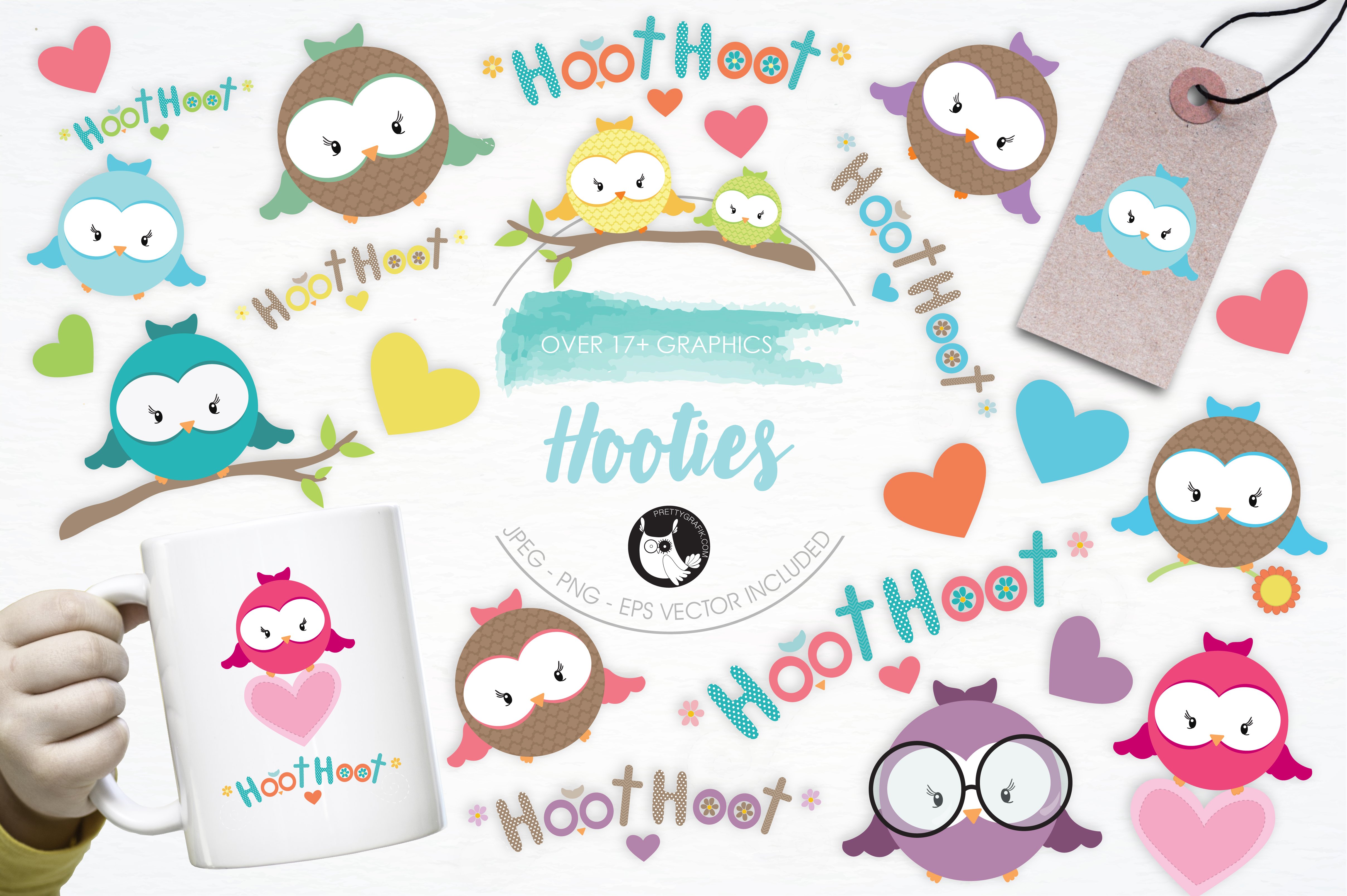 Hooties illustration pack - Vector Image