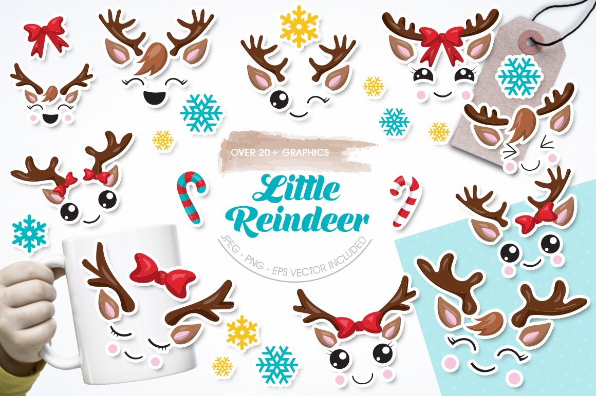 Little Reindeer - Vector Image