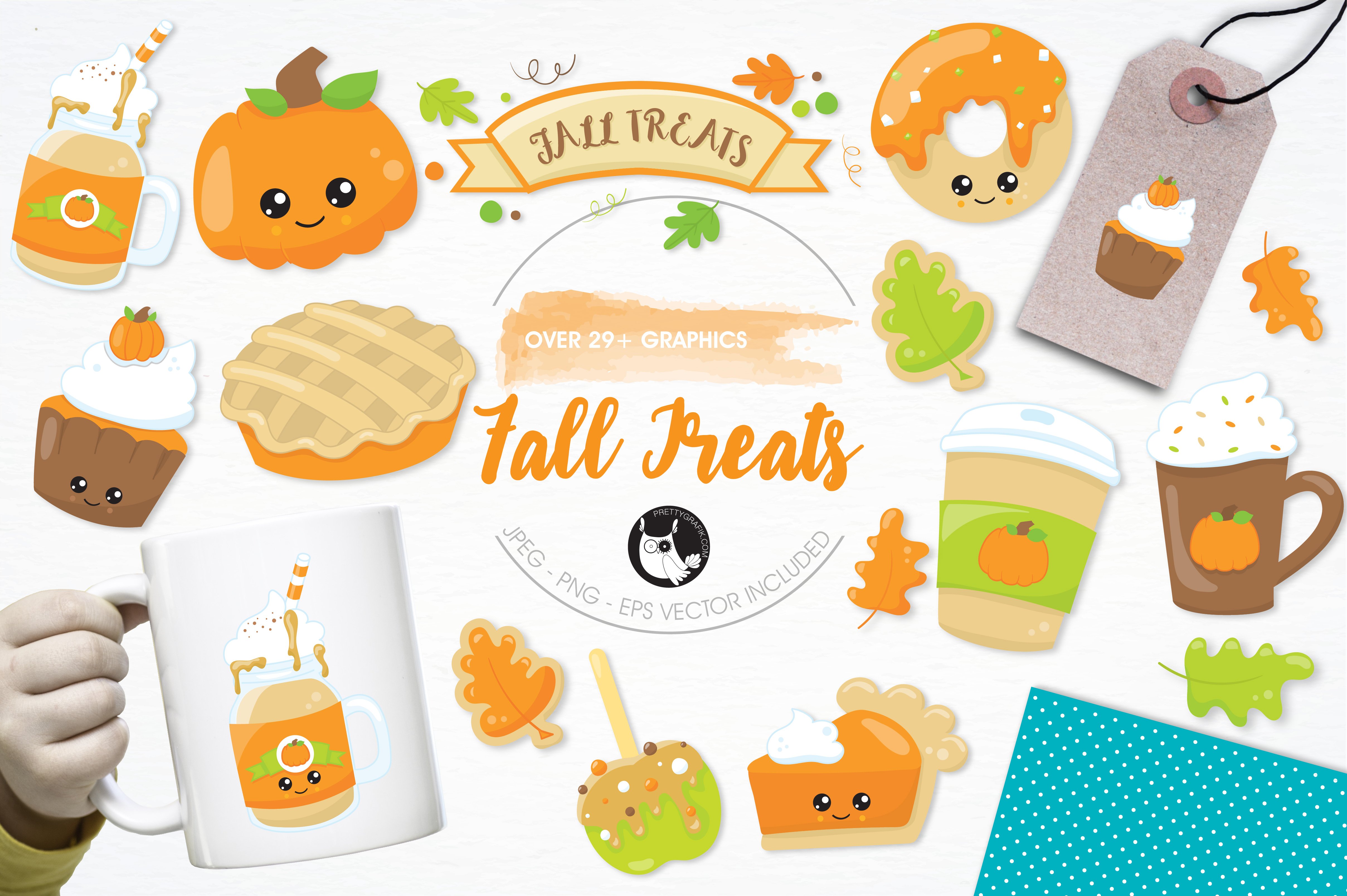 Fall treats illustration pack - Vector Image