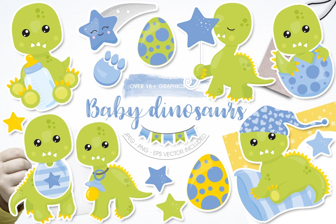 Baby Dinosaurs - Vector Image