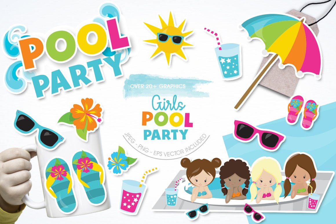 Pool Party - Vector Image