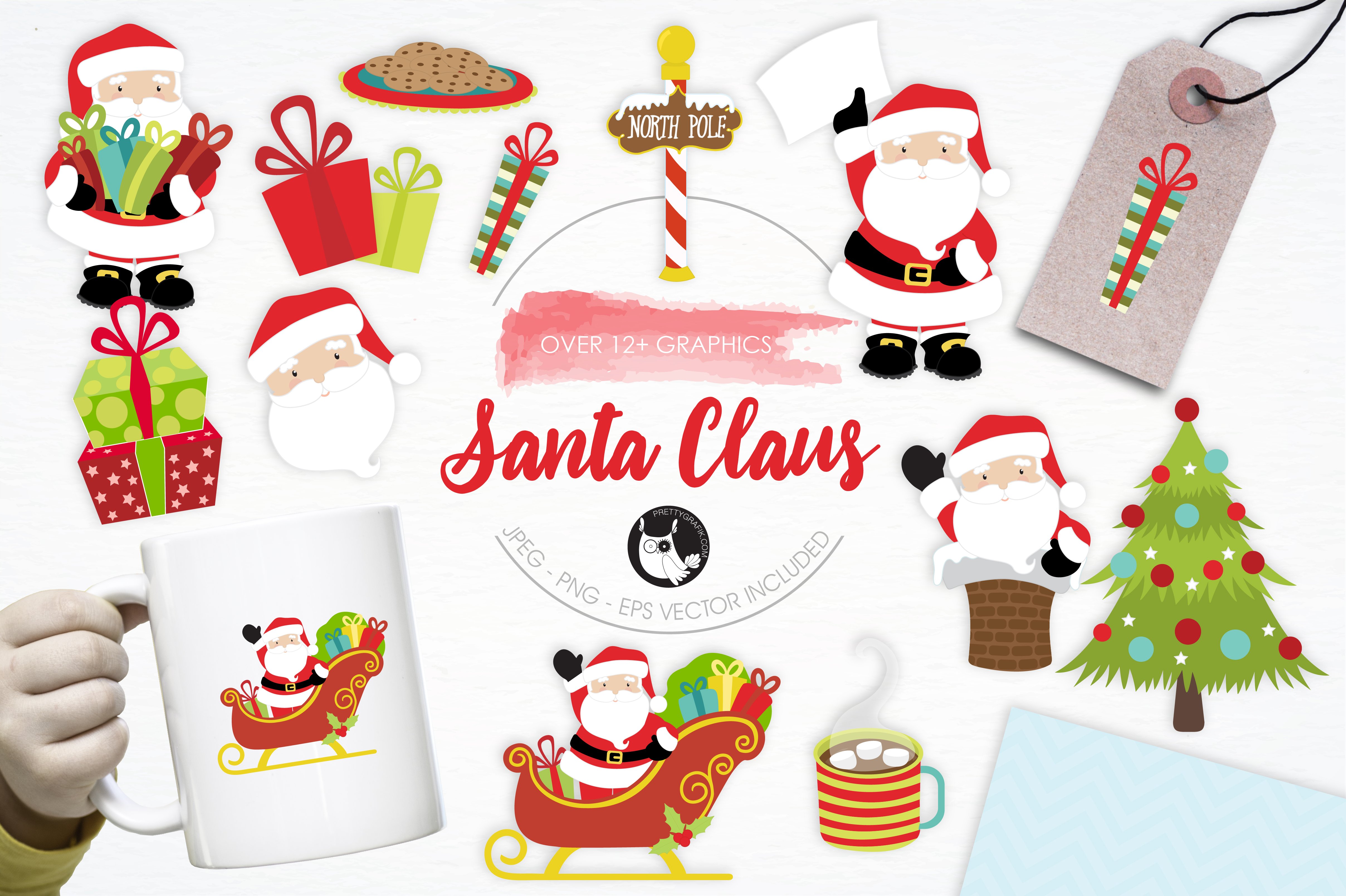 Santa Claus illustration pack - Vector Image