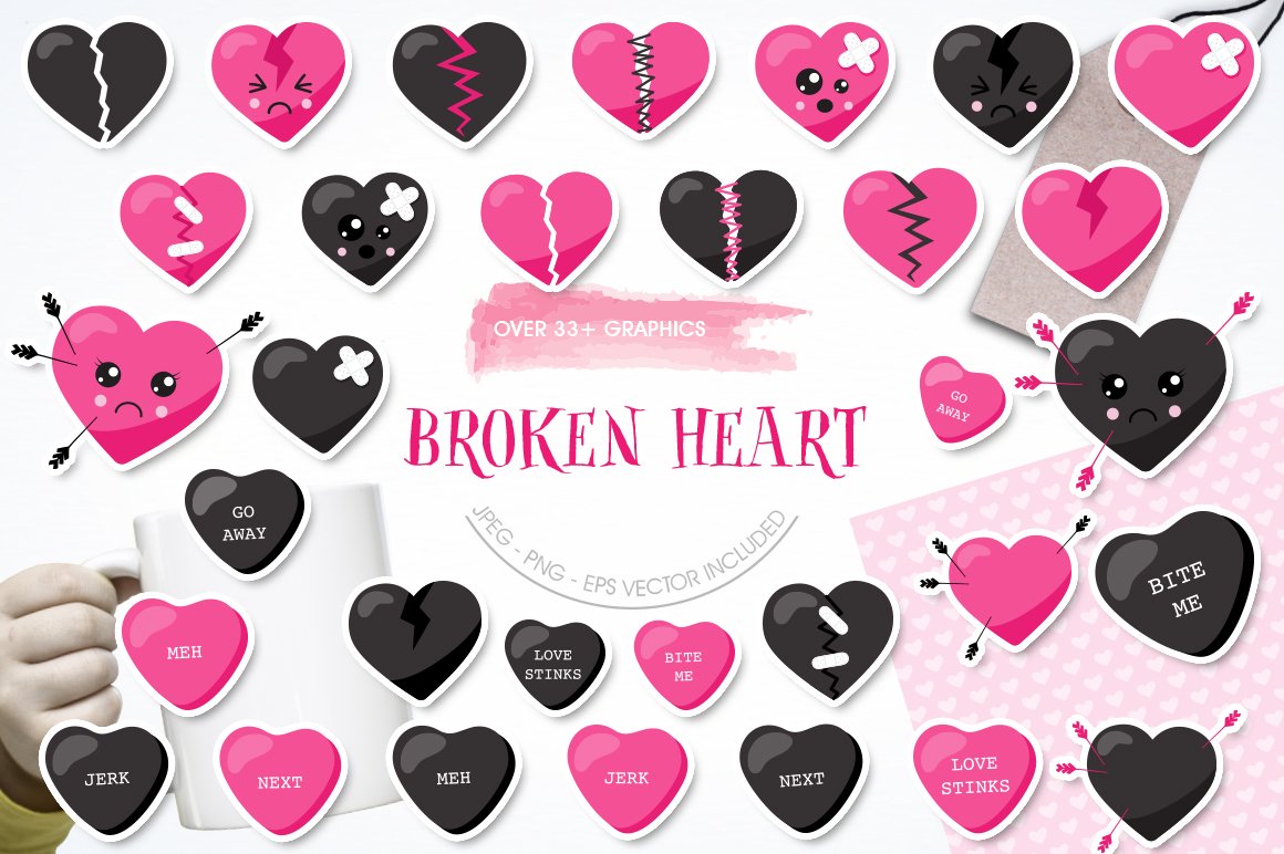 Broken Heart - Vector Image