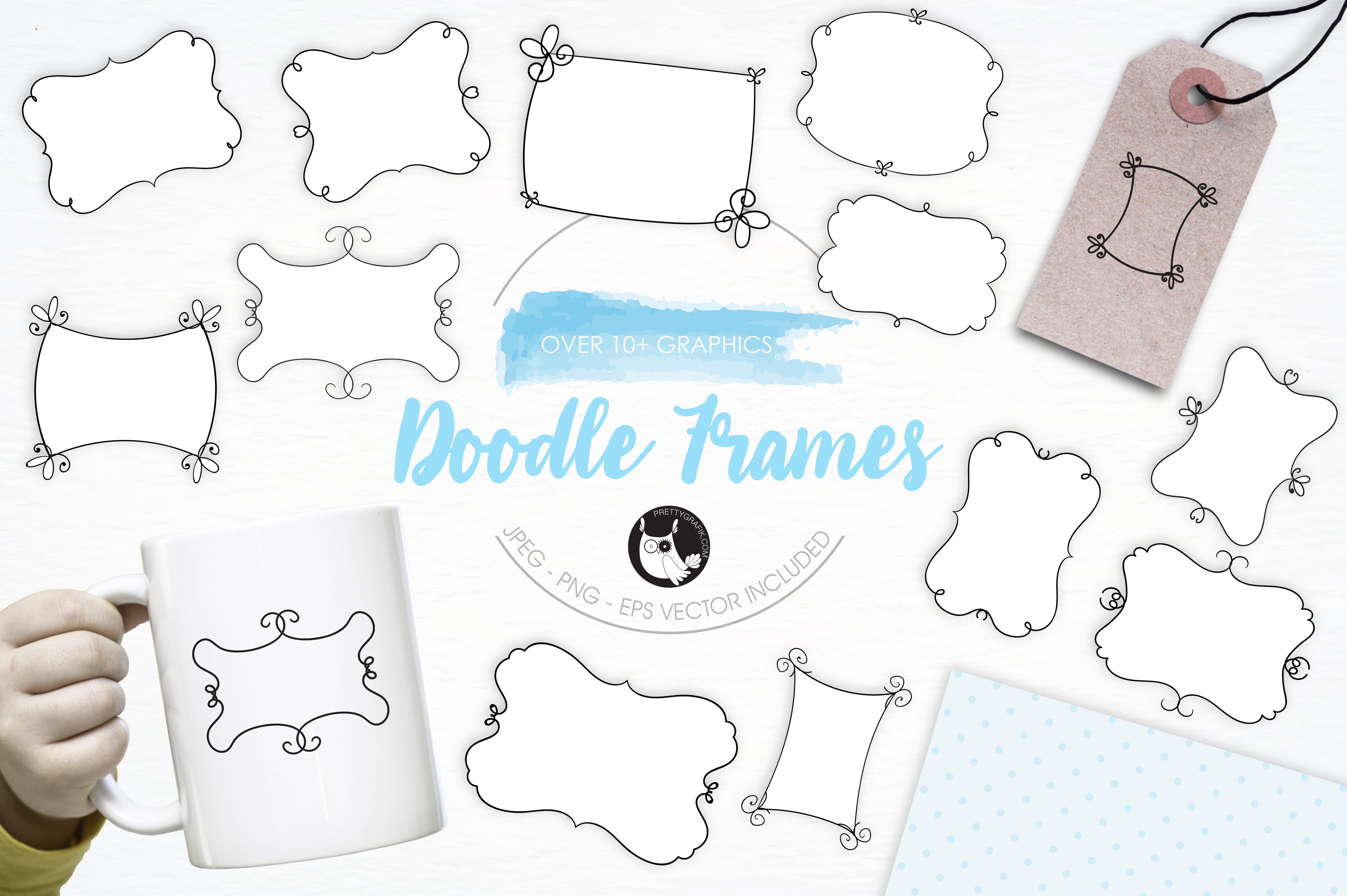 Doodle Frames illustration pack - Vector Image