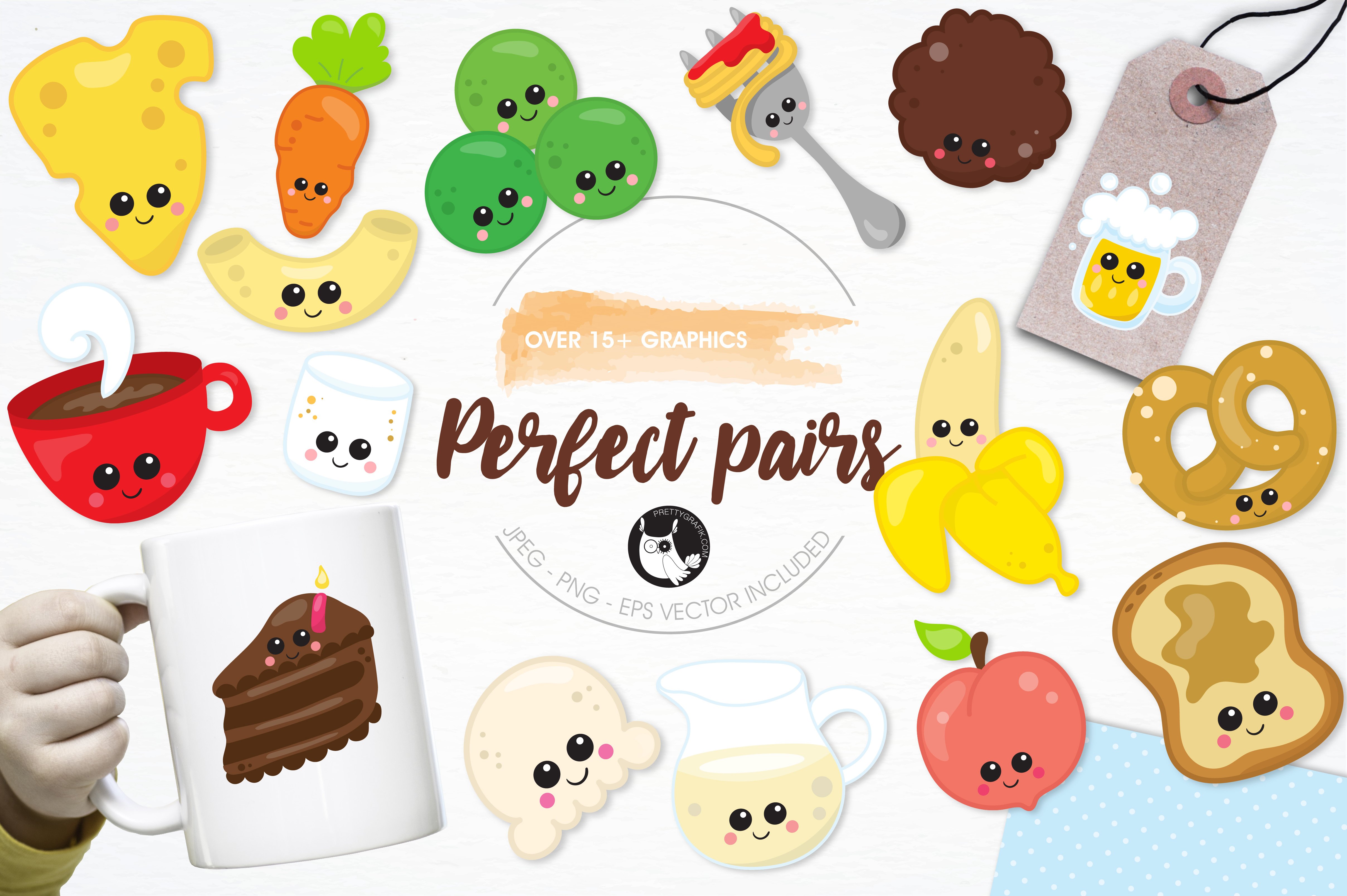 Perfect pairs illustration pack - Vector Image