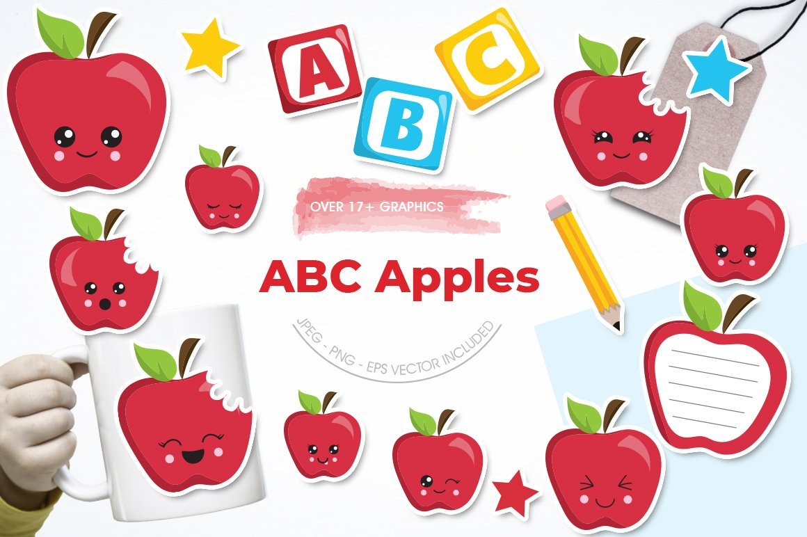 ABC Apples - Vector Image