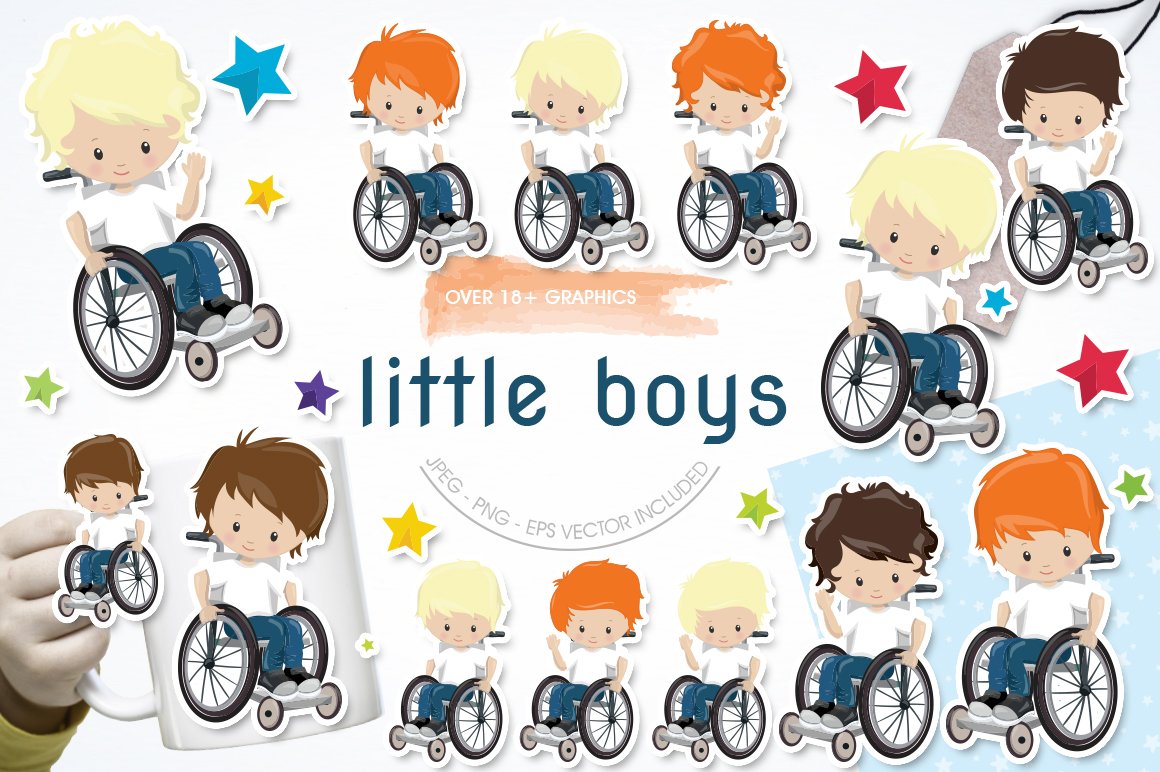 Little Boys - Vector Image