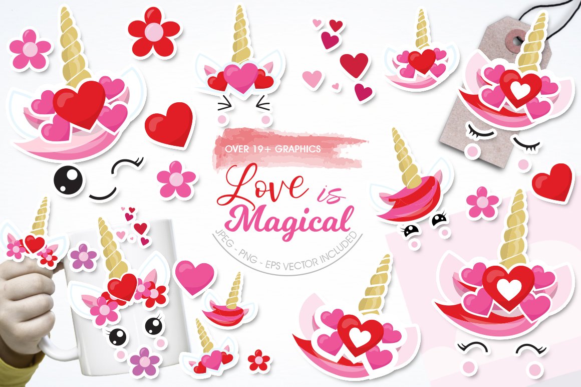 Love is Magical - Vector Image