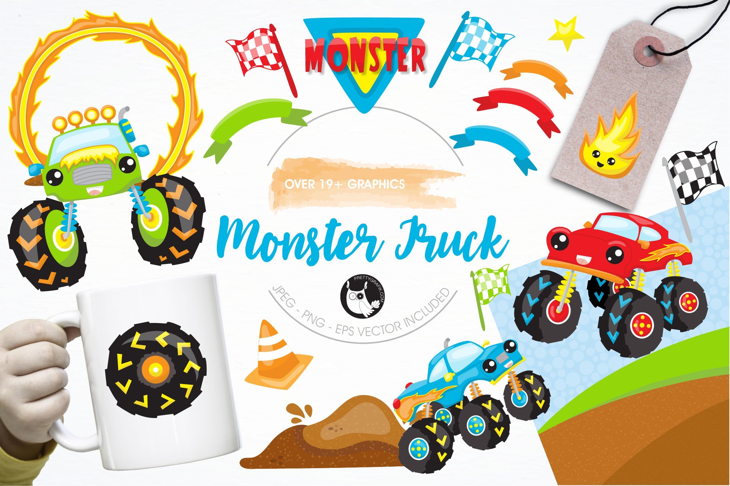 Truck graphics and illustrations - Vector Image
