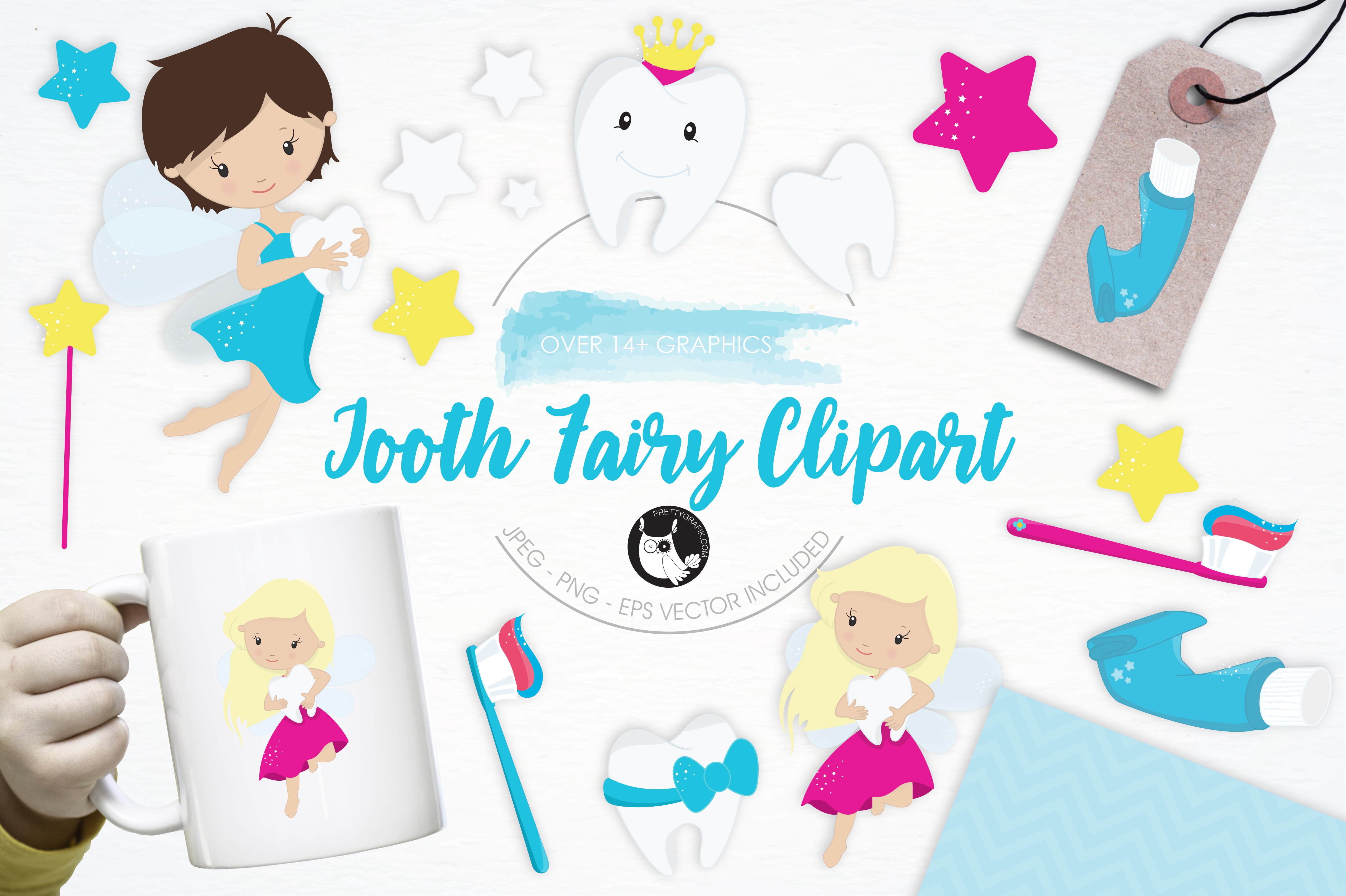 Tooth Fairy Clipart illustrations - Vector Image