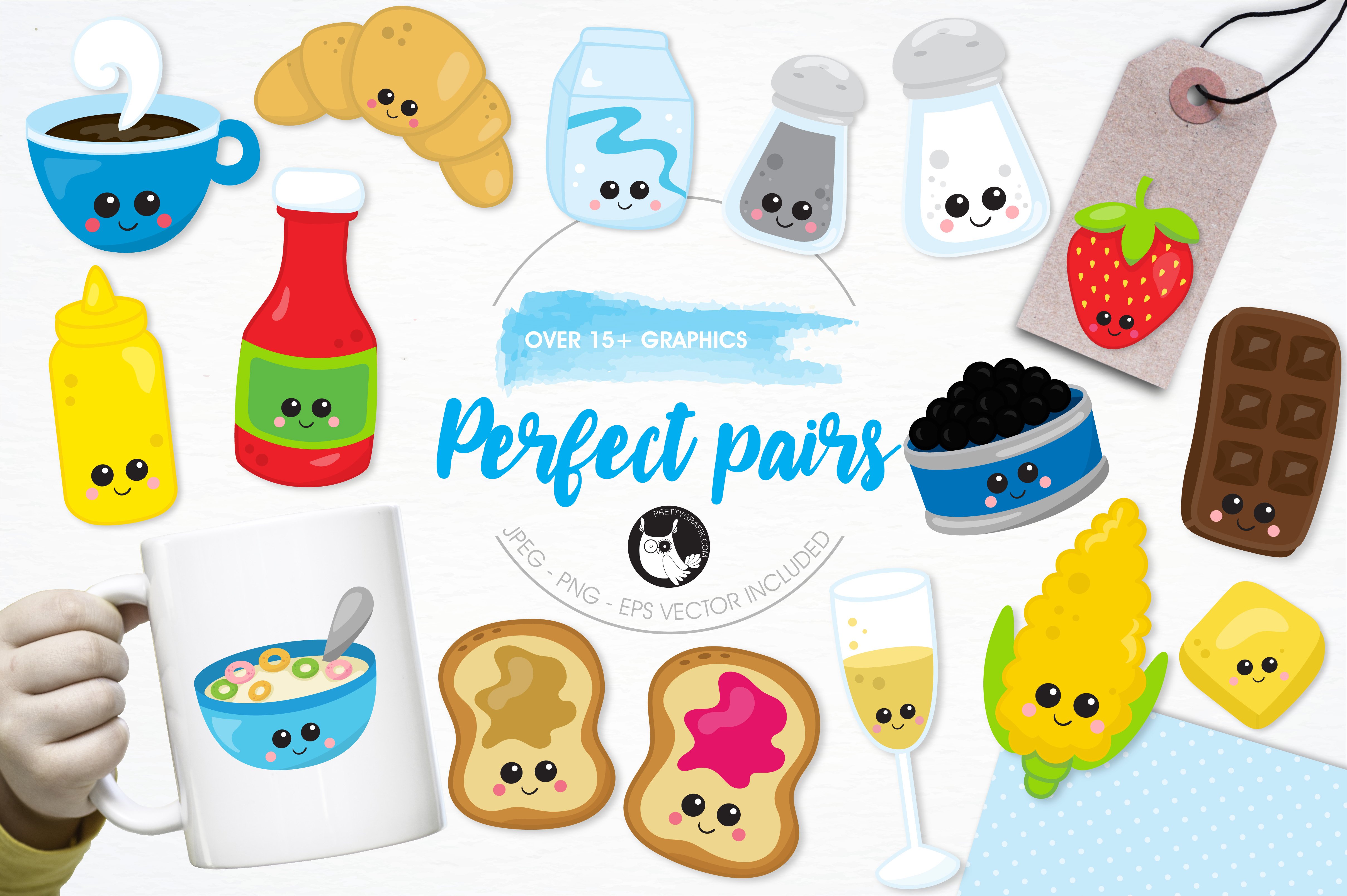 Perfect pairs illustration pack - Vector Image