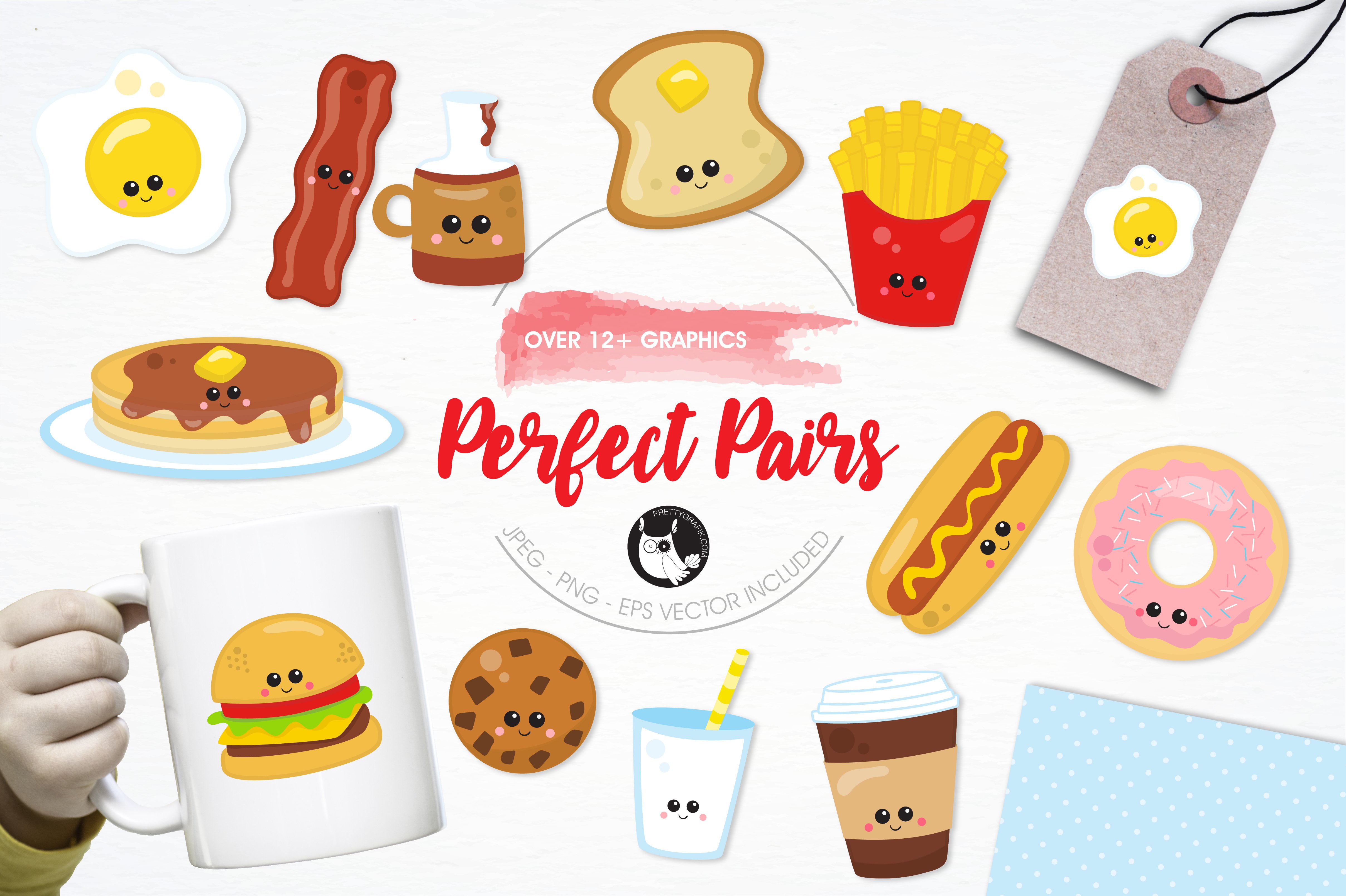 Perfect pairs illustration pack - Vector Image