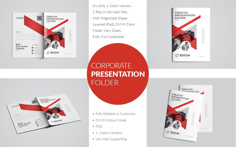 Presentation Folder Design - Corporate Identity Template
