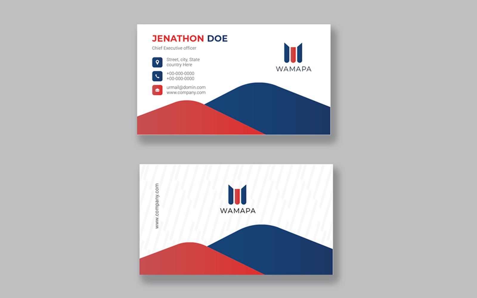 Clean Modern Professional Business Card - Corporate Identity Template