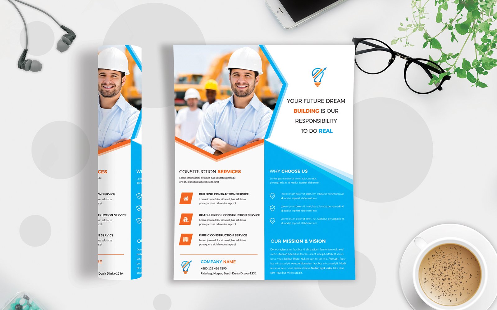 Construction Flyer - Corporate Identity Template