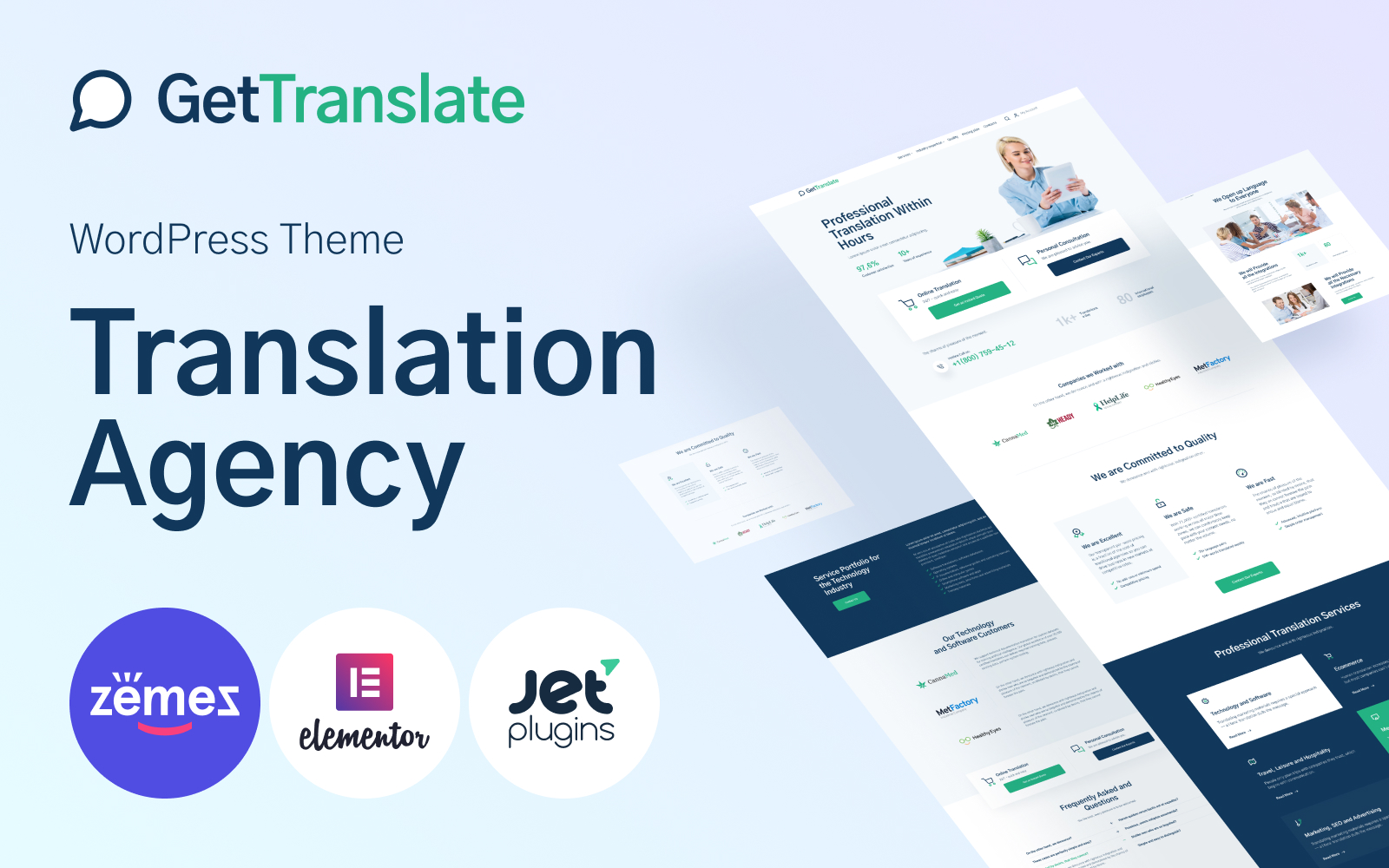 GetTranslate - Translation Agency WordPress Theme
