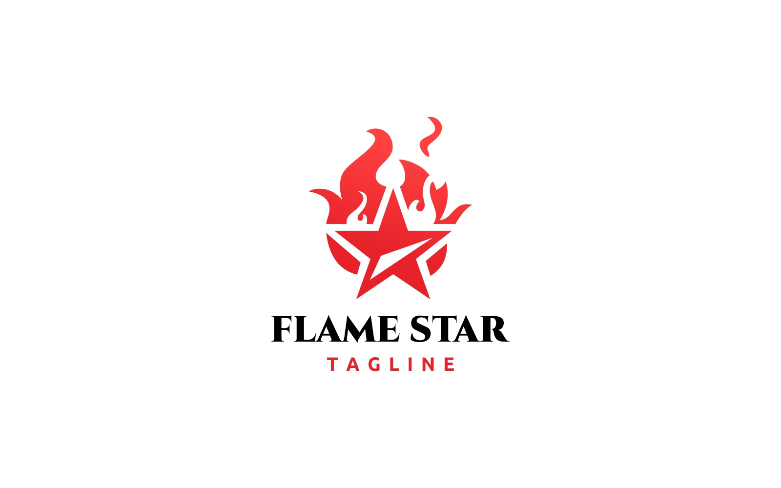 Flame Star Logo Template