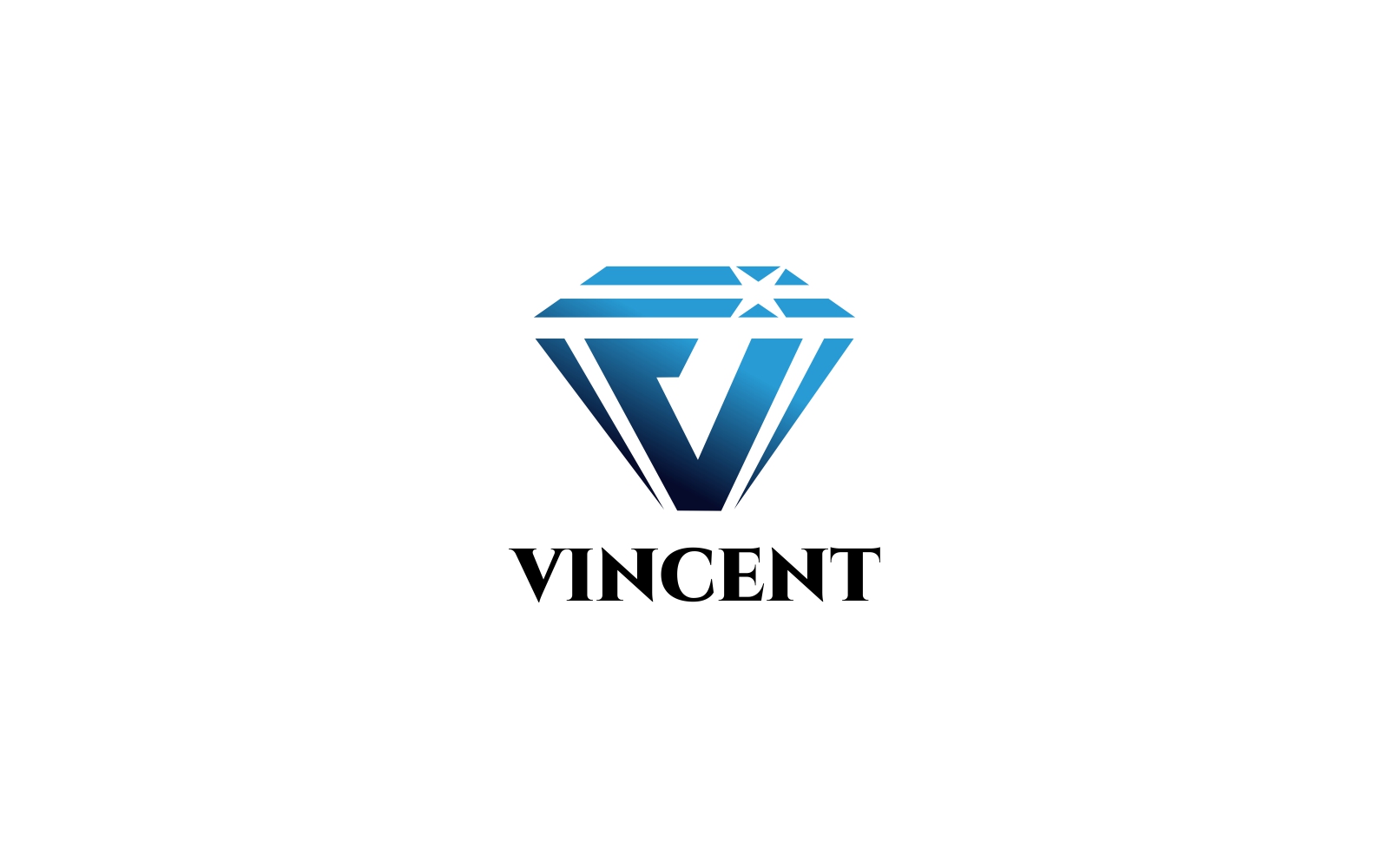 V Letter Diamond Logo Template