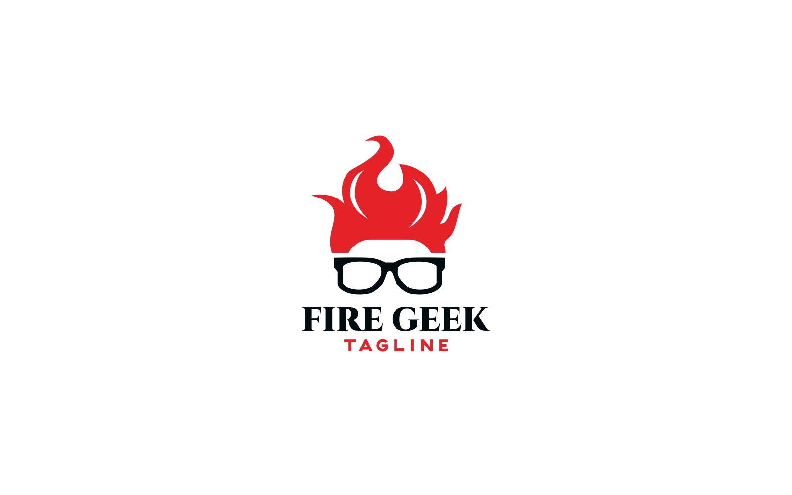 Fire Geek Logo Template