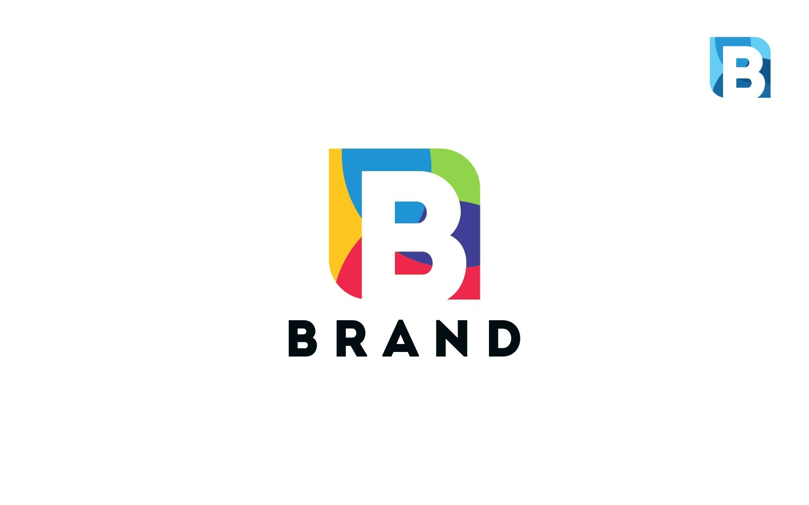 B Letter Frame Logo Template