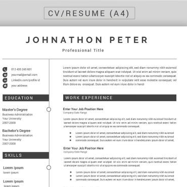 Clean Black Resume Templates 121218