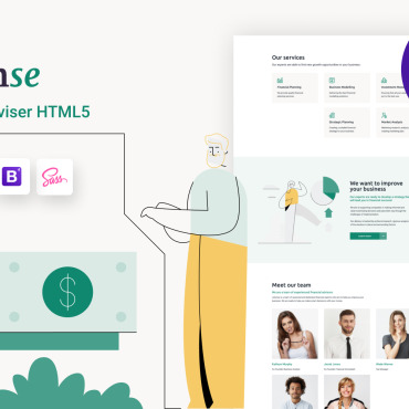 Services Financial Landing Page Templates 121469