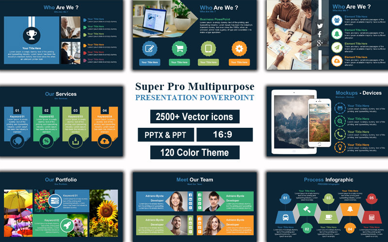 Super Pro Multipurpose Presentation PowerPoint template